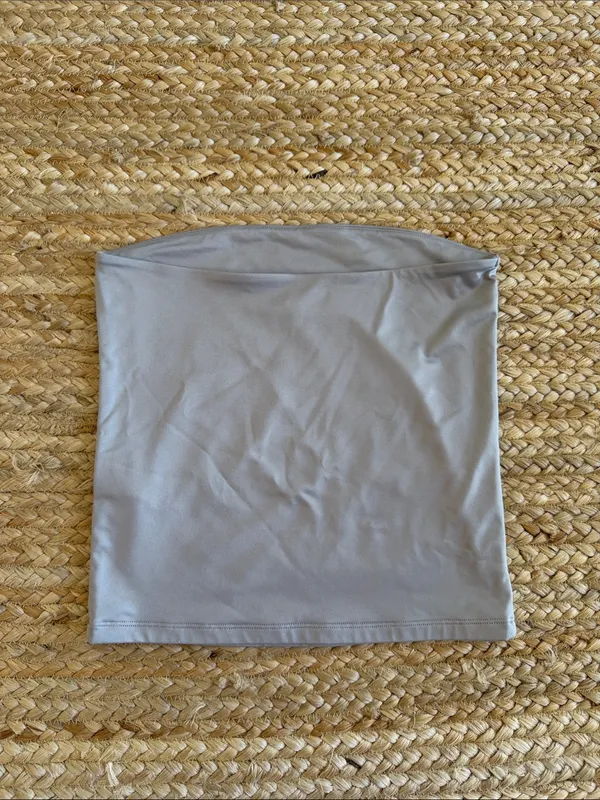 Abercrombie & Fitch Women’s Strapless Tube Top - Light Gray - Image 4