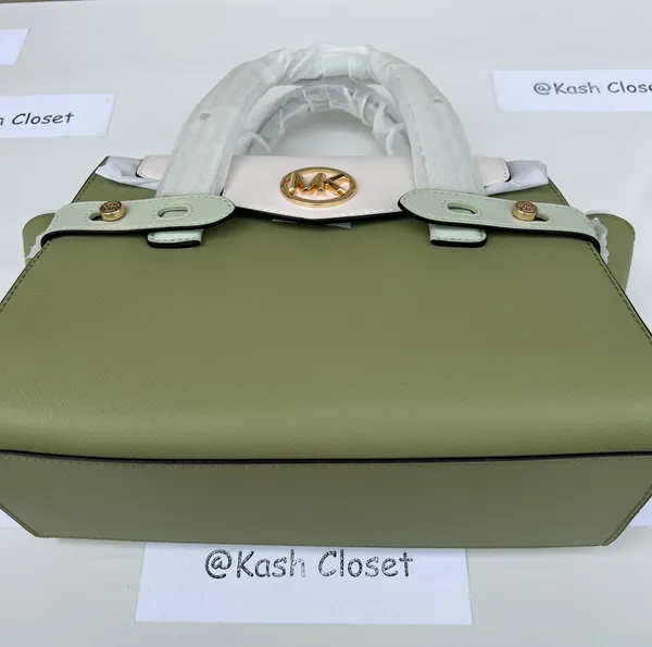 Michael Kors Carmen Medium Flap Satchel -Lt Sage Multi - Image 6