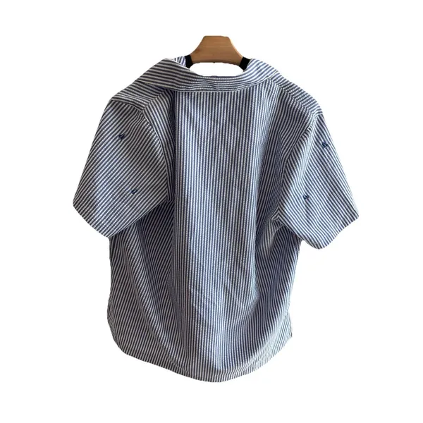 Women's Draper’s & Damon’s‎ Blue & White Striped Button Down - Nautical - Image 2