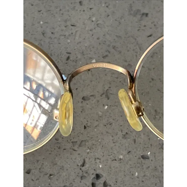 CHARMANT 541 EYEGLASSES FRAMES ONLY 46-21-135 JAPAN Full Rim gold round - Image 8