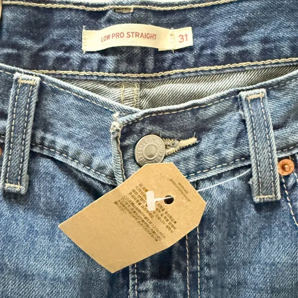 Levis Low Pro 90s Fit Medium Wash Slouchy Straight Leg Relaxed Denim Jeans Sz 31 - Image 7