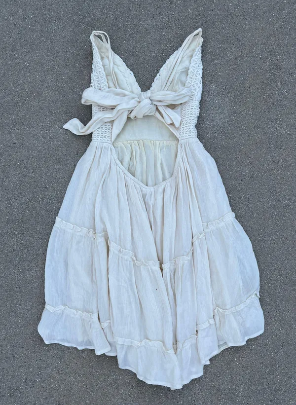 White Lace Detailed Dress - Image 2