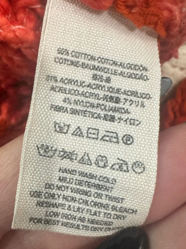 Free People Cozy Open-Stitch V-Neck Sweater in Orange - Image 11