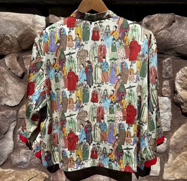 Natori Dynasty Pajama Top Satin Size Medium Mandarin Collar Vintage Loungewear - Image 7