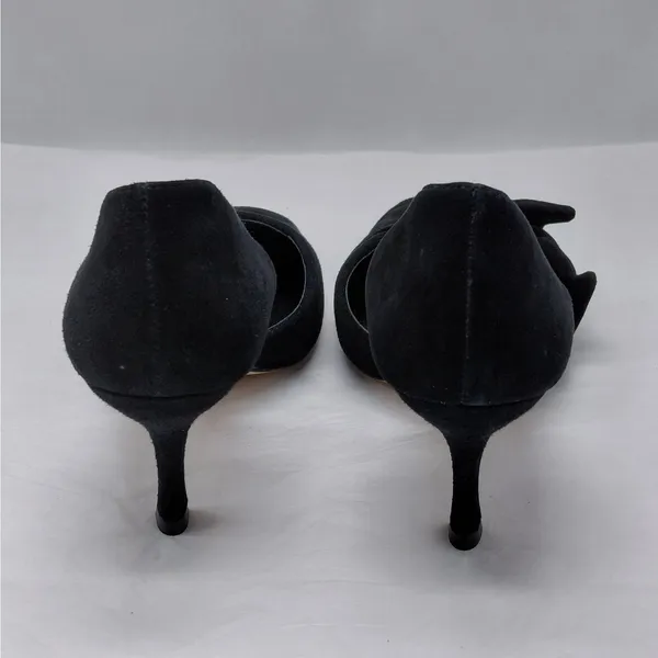 Kate Spade Pumps Size 8.5 Black Suede Coquette Quiet Luxury Heels Wedding Party - Image 10