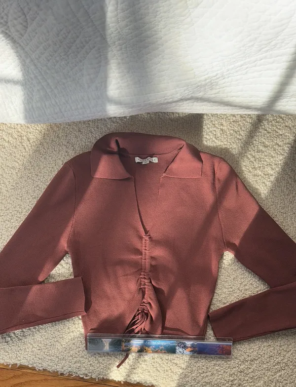Mauve Knit Top Size M - Image 4