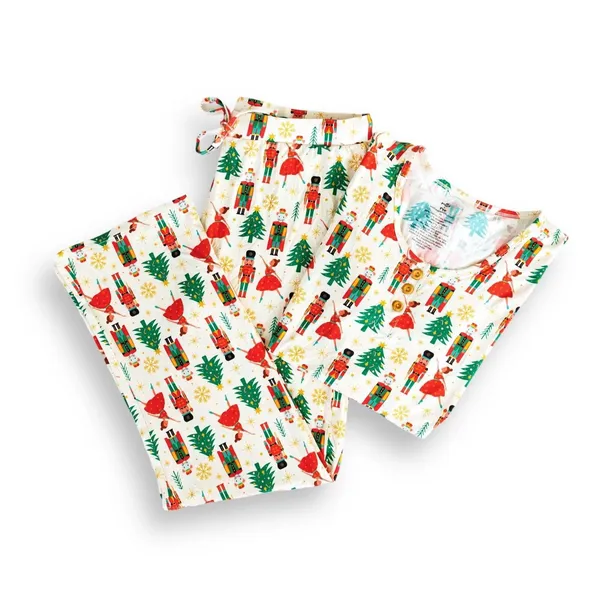 Millie + Roo Women's Long Sleeve Bamboo Pajama Set-XS‎ Holiday Nutcracker NEW - Image 4