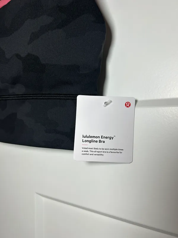 Lululemon Size 2  energy bra - Black Camo - Image 2