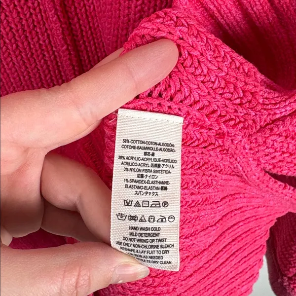 Free People Take Me Over Sweater Women's Size Medium Large Pink Chunky Oversized - Image 6