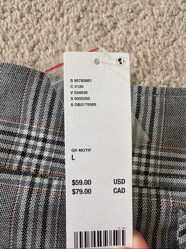 Urban Outfitters School Girl Plaid Gray Skort y2k patch pocket pleats - Image 2