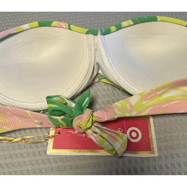 Lilly Pulitzer for Target‎ Women's Floral Bandeau Bikini Top NWT SZ Med Tie Back - Image 11