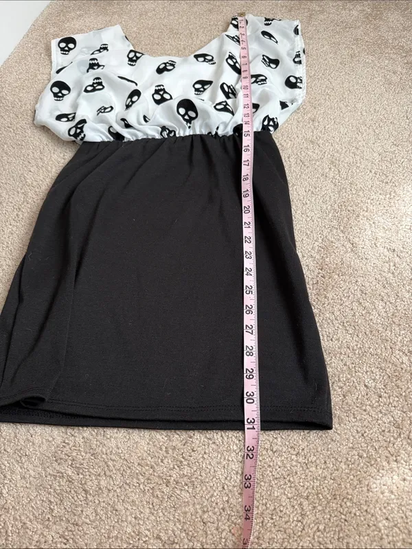 Pinc Skull Print Colorblock Mini Dress. Size Small - Image 7