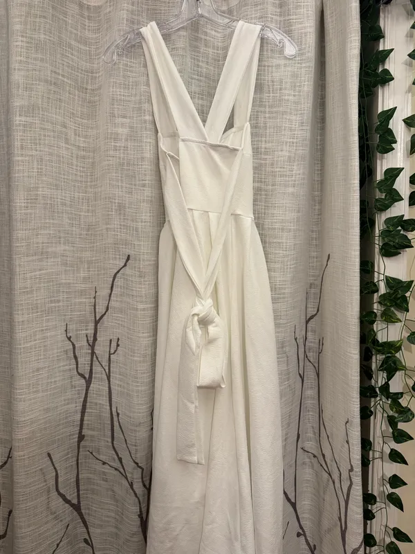 White Square Neck Dress - Image 2
