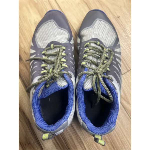 Merrel Women's 8 QFoam2 Hiking Shoes Grey Blue Green - Image 5