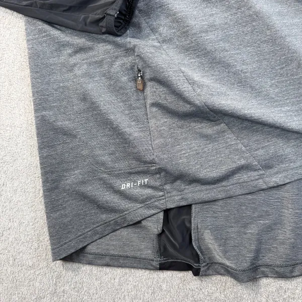 Nike Dri-Fit Women's XL Long Sleeve Active Shirt Grey Black Running Yoga Top - Image 7