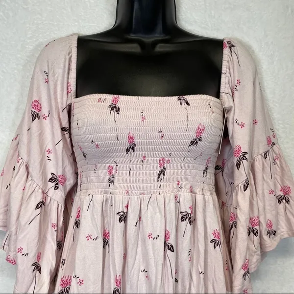 Free People Lana Off The Shoulder Floral Top in Cloud Berry Combo‎ Size S - Image 5