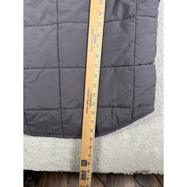 Roots Canada Women's M Charcoal Down Feather Quilted Puffer Snap Warm Jacket* - Image 11