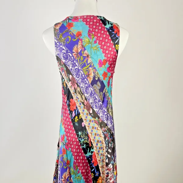 $585 NWOT Johnny Was Treble Bias Floral Sleeveless Maxi Dress Size L Multicolor - Image 7