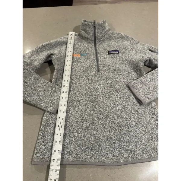 Patagonia Better Sweater DialogTech Logo Gray Quarter Zip‎ Pullover Jacket XS - Image 5