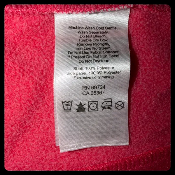 Columbia Full Zip Fleece Jacket Womens Medium Pink Full Zip Mock Neck Activewear - Image 3