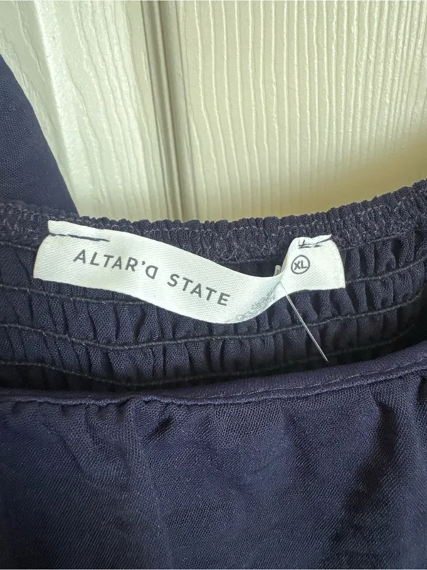 Altar’d State Navy Long Sleeve Dress - Image 4