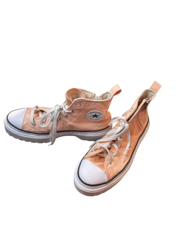 Converse wms blush pink/peach hight top platform sneakers sz 10-423 - Image 2