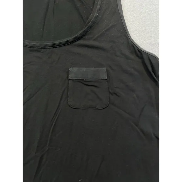 White House Black Market Small Sleeveless Tank Top Black‎ Pocket - Image 3