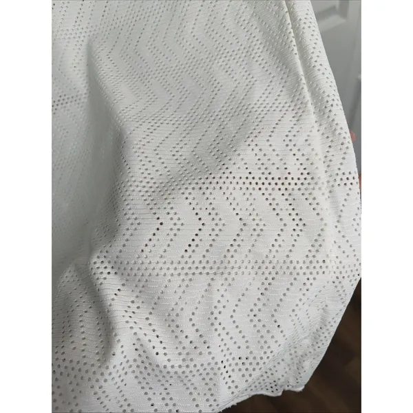 Prana Breathe Skirted Wide Leg Pants Womens Size M White Pointelle Knit Yoga‎ - Image 3