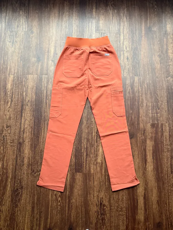 NWT FIGS Women’s Terracotta High Waisted Yola Scrub Pants - Size XXS Petite - Image 2