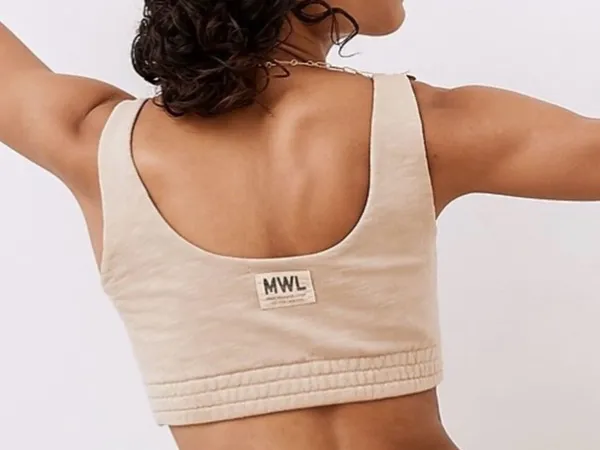 Madewell MWL Sweatshirt Earthy Cottage 100% Cotton Light Support Bralette large - Image 2