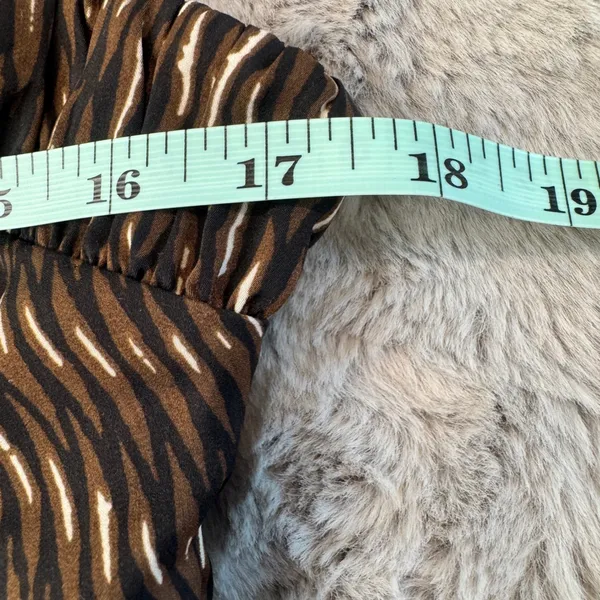 Banana‎ Republic Womens Brown Ikat Print Empire Waist Camisole Top Size 8 Zip - Image 12