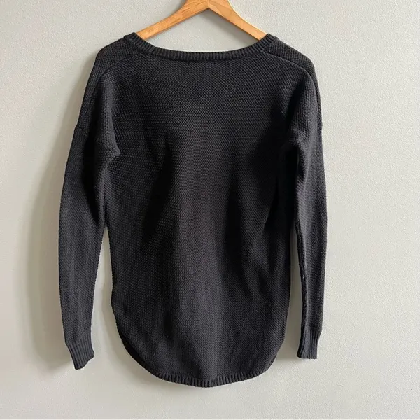 Madewell Chronicle Textured Pullover Sweater Black Size Small Crewneck Sweater - Image 5