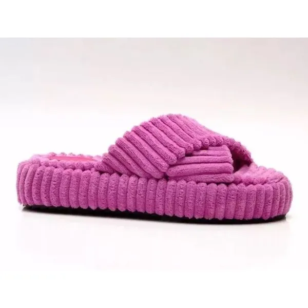 NWOB Free People Two Days in Ibiza Terry‎ Platfrom Slide Sandals Orchid size 9.5 - Image 11