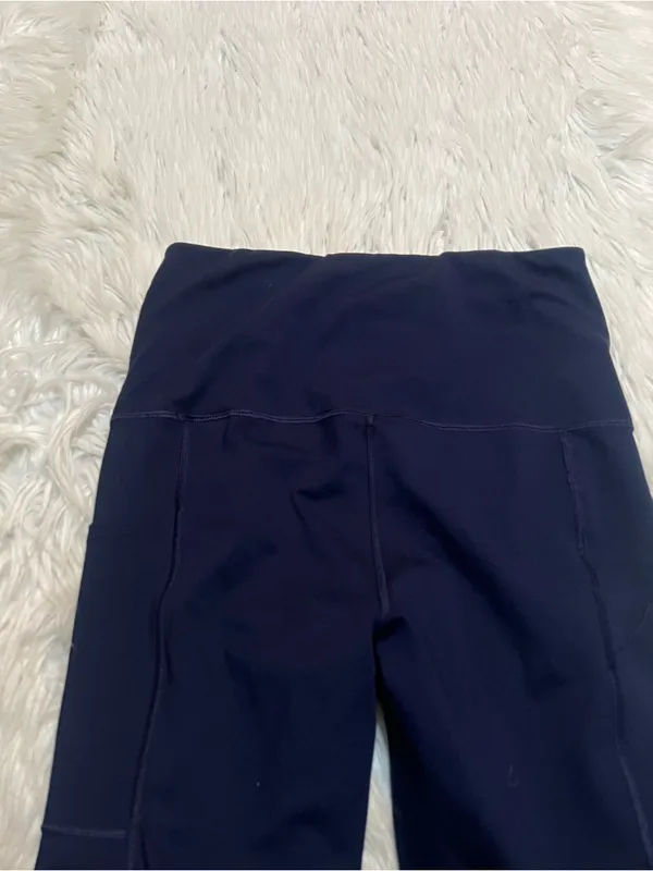 Gap Fit Women's Size Large Regular Maternity Leggings Compression Navy Uniform - Image 7