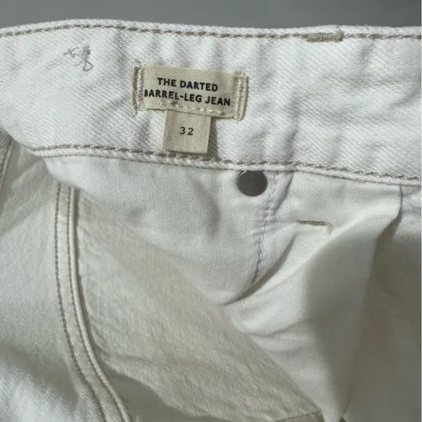 Madewell Sz 32 The Darted Barrel-Leg Jean in Vintage Canvas Rigid‎ - Image 5