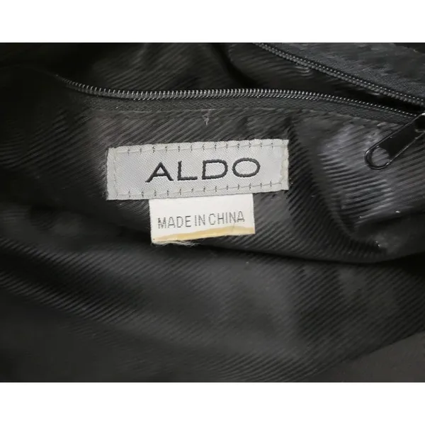 Vintage Aldo Womens Shoulder Bag 11" x 5" Black Leather Y2K Studded Snap Closure - Image 4