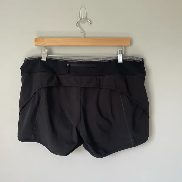 Lululemon Low Rise Athletic Shorts Athleisure Performance Black Women's Size 12 - Image 2