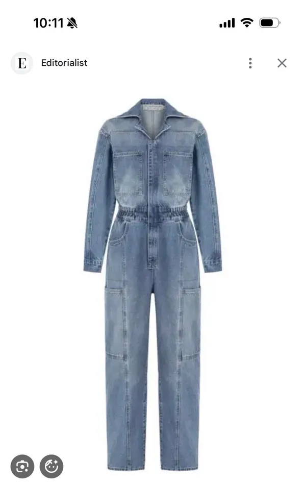Nocturne Denim cargo jumpsuit Blue Size XS - Image 3