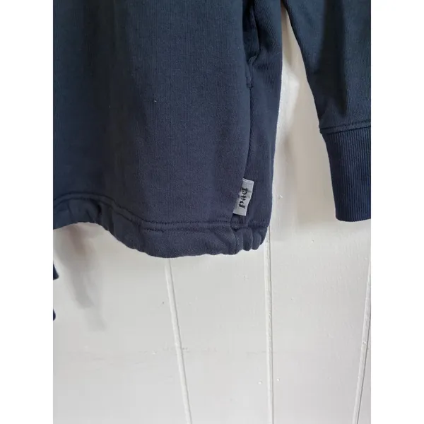 Pact Organic Cotton Shawl Collar Sweatshirt Navy Blue Medium Relaxed Pullover - Image 4