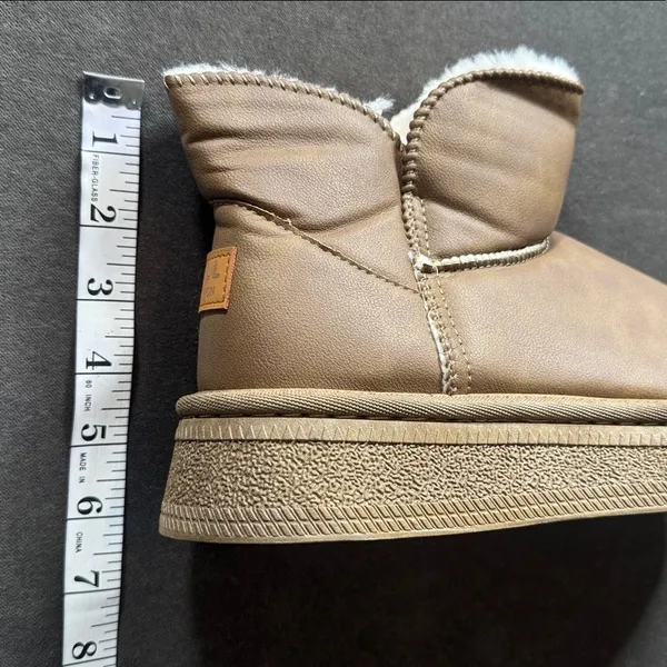 Women’s Mini Platform Ankle Boots Faux Fur Lined Size 9 (EU41) NEW - Image 11