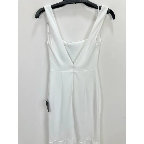 Lulus Moment Maker White Square Neck Trumpet Midi Dress Cocktail XS NWT - Image 9