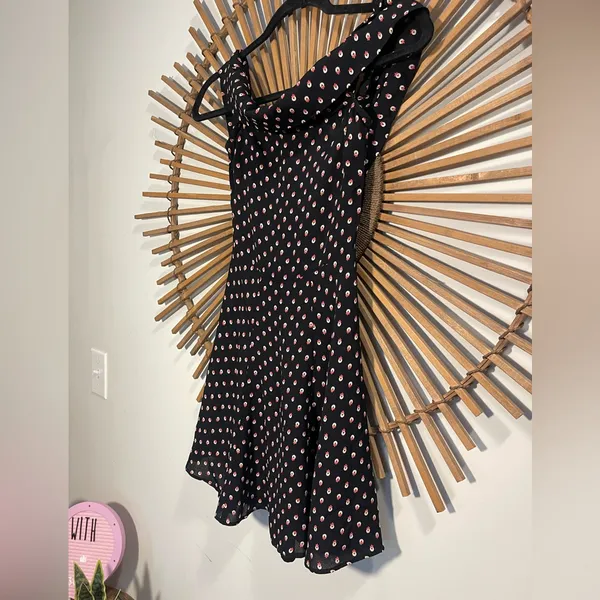 Reformation Women’s Canopy Off-Shoulder Dress in Jingle Polka Dot Retro 💕 - Image 9