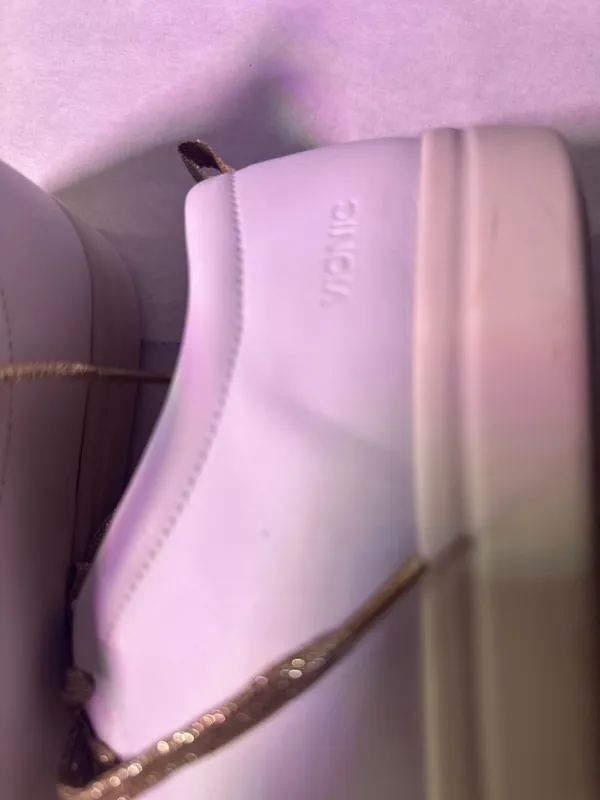 Vionic White Low-Top Sneakers with Gold Laces - Image 6