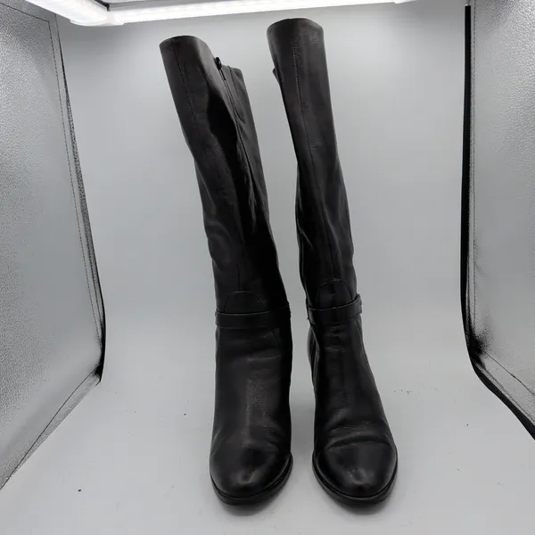 Born Ellendale Womens‎ Black Leather Knee High Block Heel Riding Boots Size 9.5M - Image 3