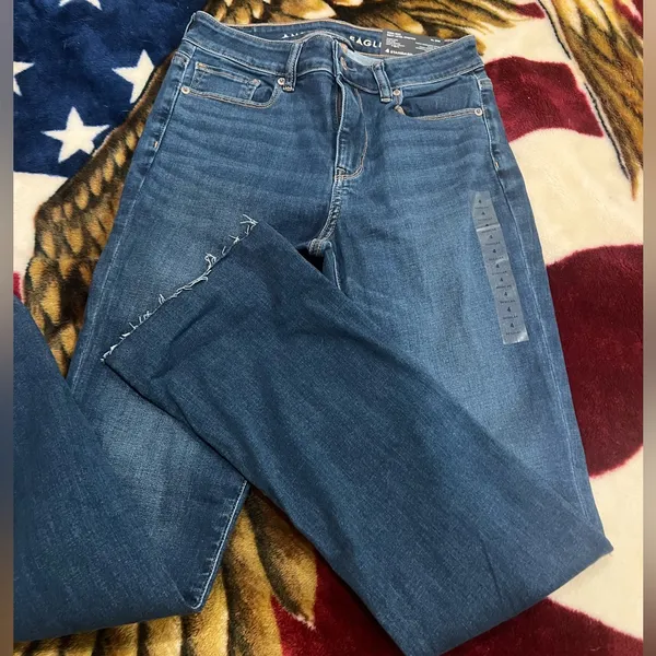 American Eagle Outfitters 4/27 Blue Flare Jeans - Image 2