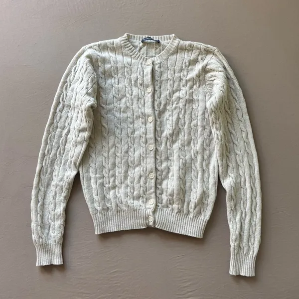 Brandy Melville OLSEN WOOL CABLE KNIT CARDIGAN - Image 6