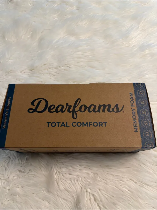 dearfoams Women's Pink Quilted Memory Foam Slippers size M 7-8 - Image 5