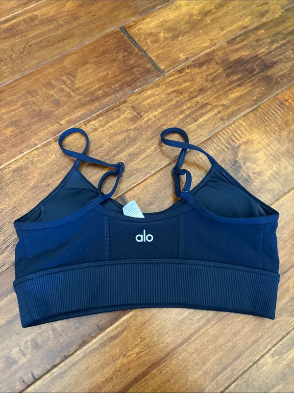 ALO Yoga Navy Seamless Sport Bralette - Image 2