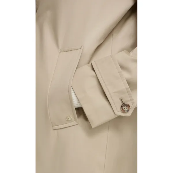 Calvin Klein Water Resistant A-Line Trench Coat Tan Size Small Hooded - Image 3