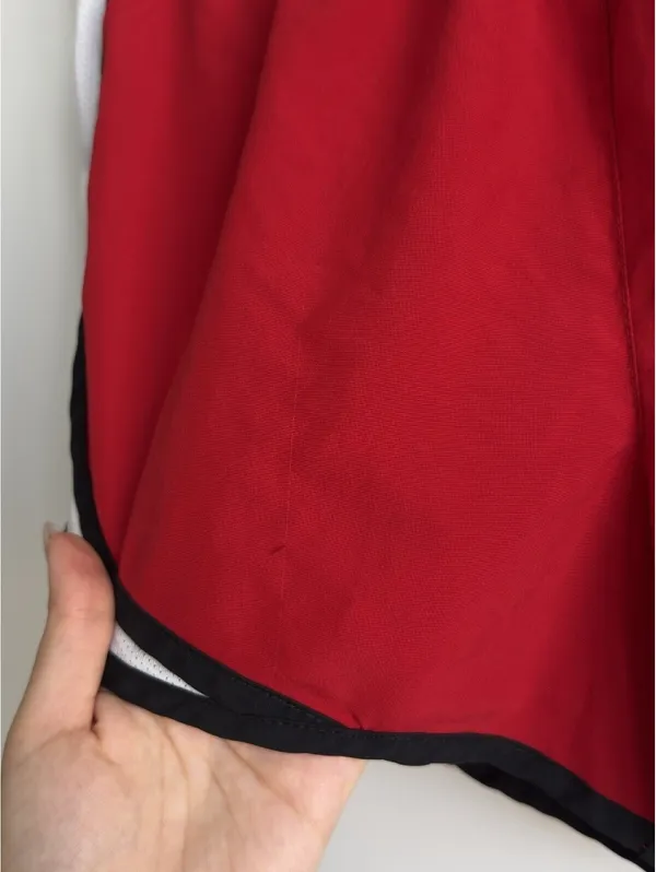 Nike Red Running Shorts XS Lined Mesh Sides Elastic Drawstring 25x3 in - Image 6